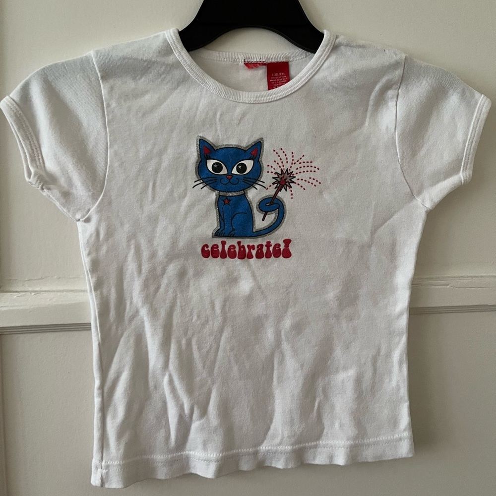 Vintage! Celebrate! White Cat Baby Tee
